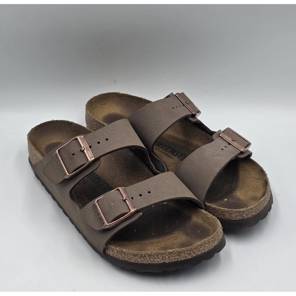 Birkenstock Arizona Womens 5-5.5 Narrow EU 36 Brown Suede 2 Strap Sandals